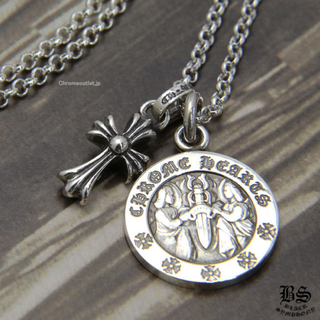 クロムハーツ CHクロスベビーファットチャーム＆エンジェルメダルチャーム＆ロールチェーン20インチセット