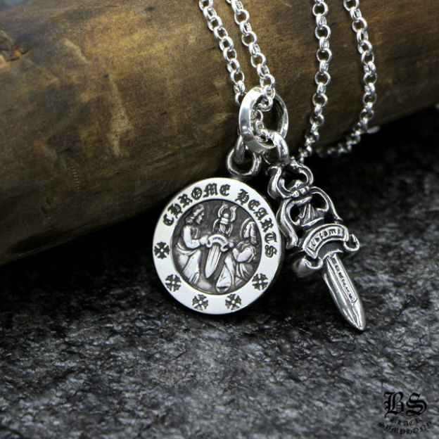 クロムハーツ ダガーチャーム#5＆エンジェルメダルチャーム＆ロールチェーン20インチセット