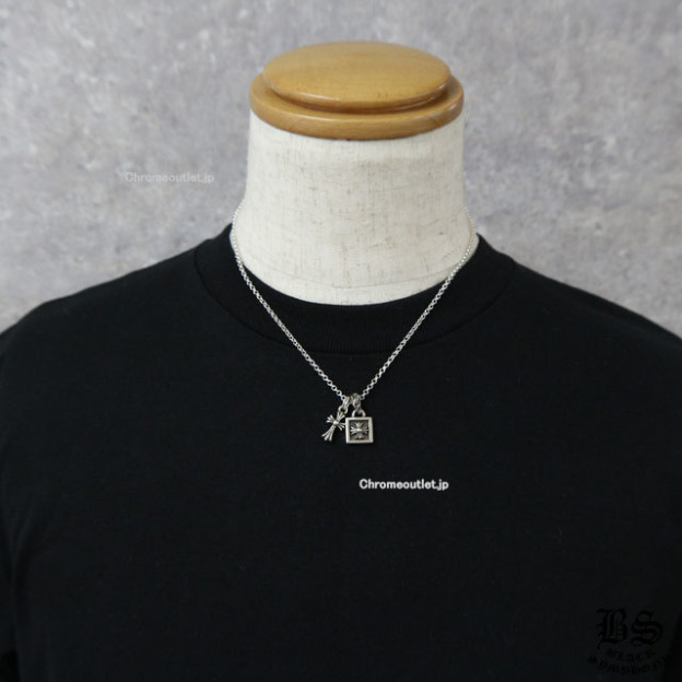 クロムハーツ CHクロスベビーファットチャーム＆フレームドCHプラスチャーム＆ロールチェーン20インチセット