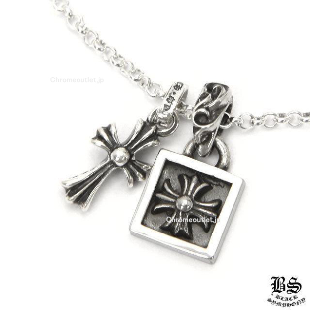 クロムハーツ CHクロスベビーファットチャーム＆フレームドCHプラスチャーム＆ロールチェーン20インチセット