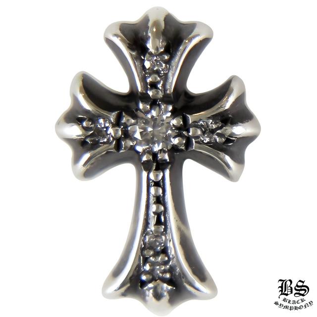 クロムハーツ CHクロスベビーファットスタッド ピアスwithパヴェダイヤモンド