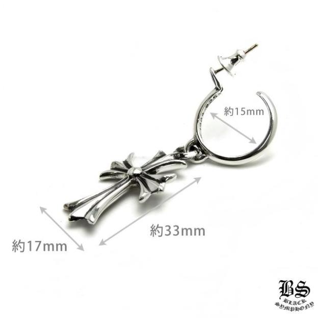 クロムハーツ タイニーCHクロス フープイヤリング(ピアス)