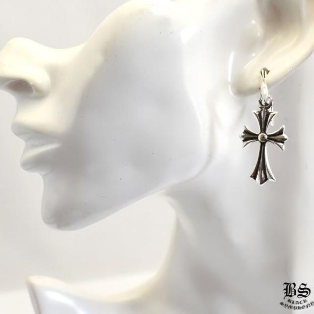 クロムハーツ タイニーCHクロス フープイヤリング(ピアス)