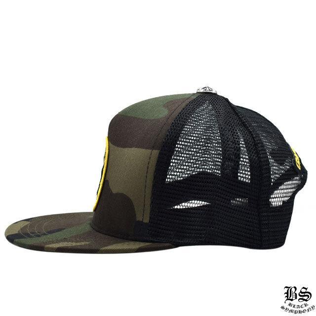 クロムハーツ ファブリックフロント トラッカーキャップ カモフラ ツイル ハリウッド CHプラス