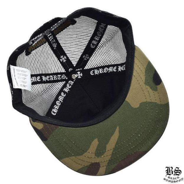 クロムハーツ ファブリックフロント トラッカーキャップ カモフラ ツイル ハリウッド CHプラス