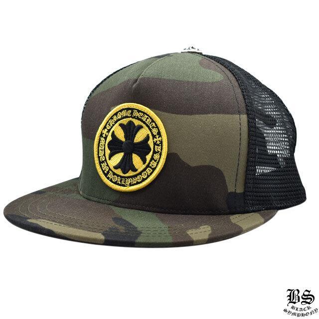 クロムハーツ ファブリックフロント トラッカーキャップ カモフラ ツイル ハリウッド CHプラス
