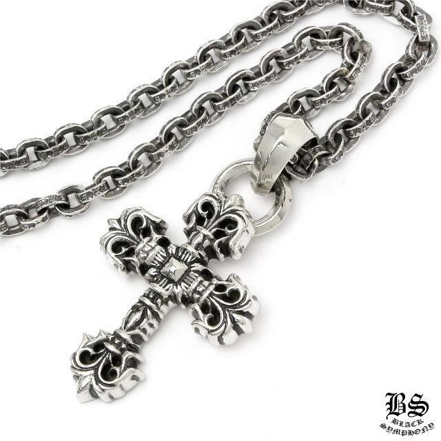 クロムハーツ フィリグリークロスペンダント XS with ベイル＆ペーパーチェーンネックレス20インチセット