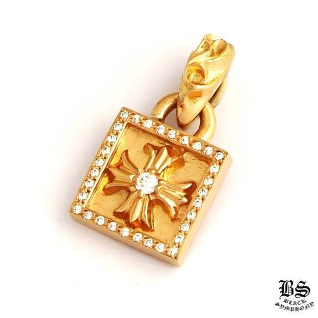 クロムハーツ フレームドCHプラスチャームwithパヴェダイヤモンド22K