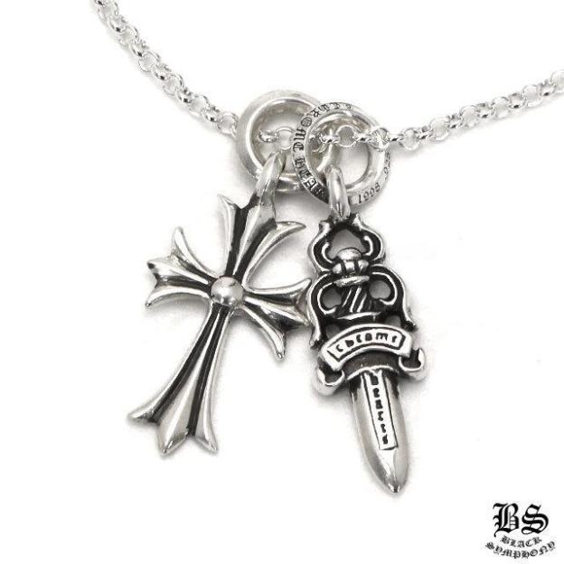 クロムハーツ タイニーCHクロスチャーム＆ダガーチャーム#5＆ロールチェーン20インチセット