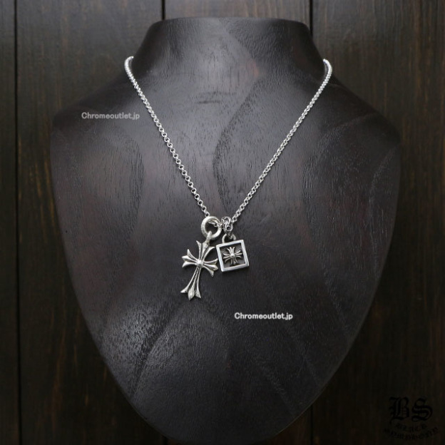 クロムハーツ タイニーCHクロスチャーム＆フレームドCHプラスチャーム＆ロールチェーン20インチセット