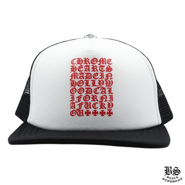 クロムハーツ トラッカーキャップ キングタコ CHスクロール ブラックホワイト