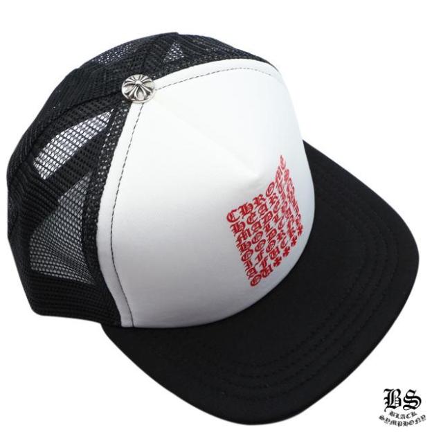 クロムハーツ トラッカーキャップ キングタコ CHスクロール ブラックホワイト