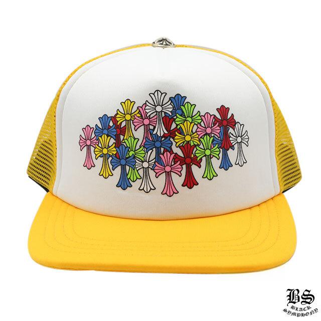 クロムハーツ トラッカーキャップ キングタコ マルチカラークロス イエロー ホワイト