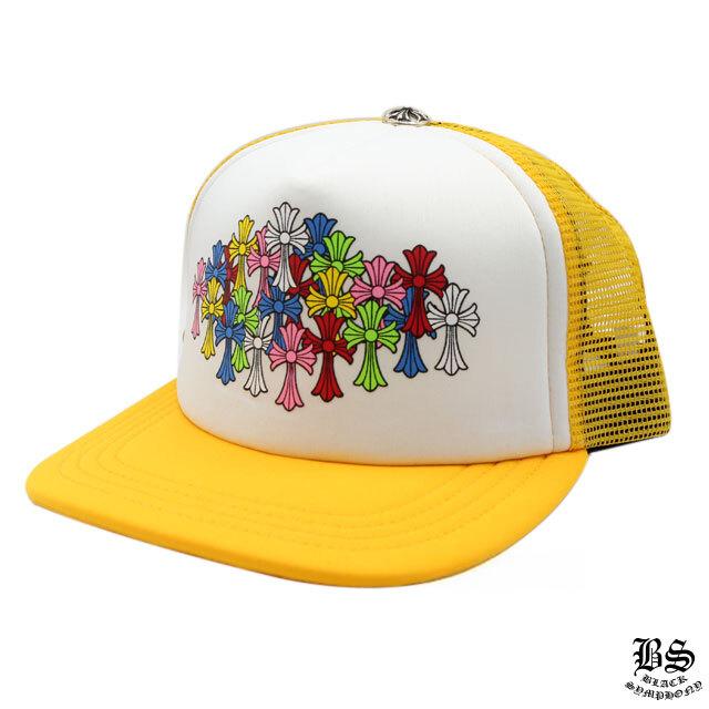 クロムハーツ トラッカーキャップ キングタコ マルチカラークロス イエロー ホワイト