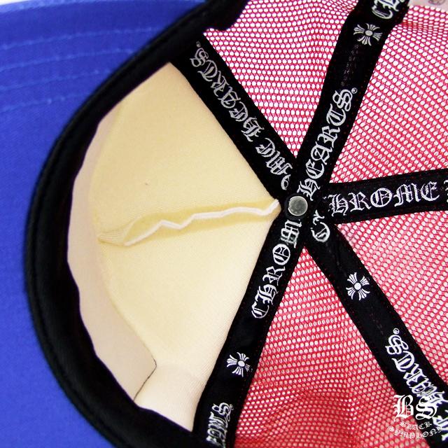 クロムハーツ トラッカーキャップ FUCK ブルー レッド