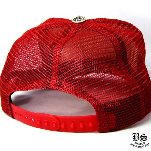  クロムハーツ トラッカーキャップ FUCK レッド ホワイト