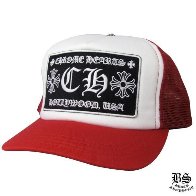  クロムハーツ トラッカーキャップ FUCK レッド ホワイト