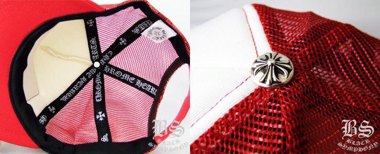  クロムハーツ トラッカーキャップ FUCK レッド ホワイト