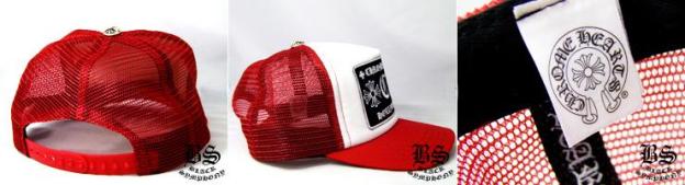  クロムハーツ トラッカーキャップ FUCK レッド ホワイト