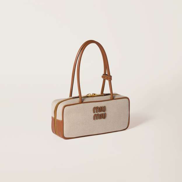 ボー キャンバスxレザー バッグ（スモール）