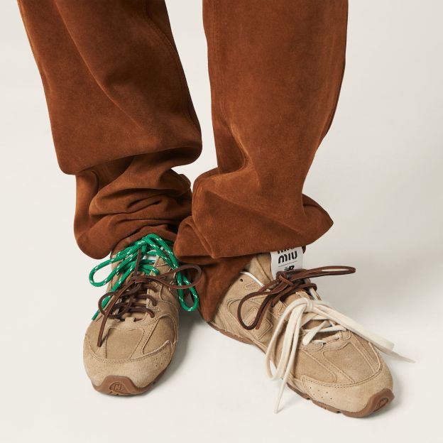 New Balance x Miu Miu 530 SL スエードxメッシュ スニーカー