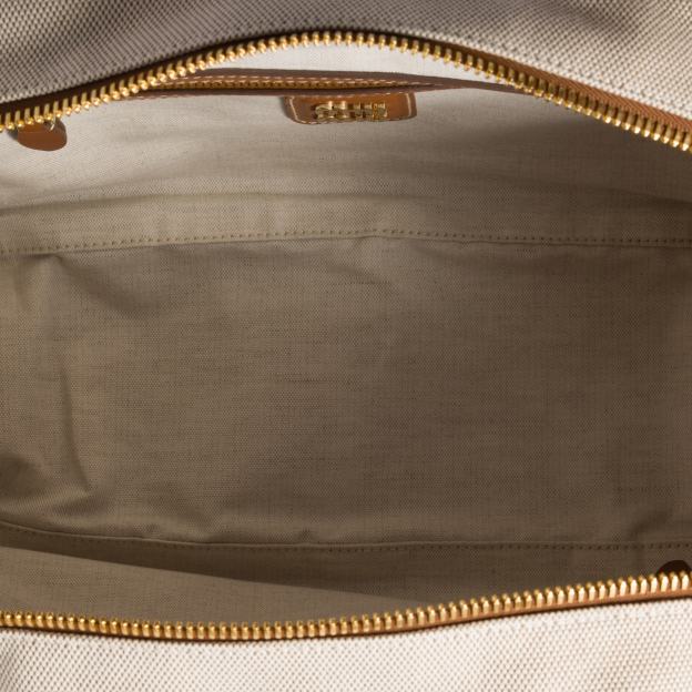 ボー キャンバスxレザー バッグ（ラージ）