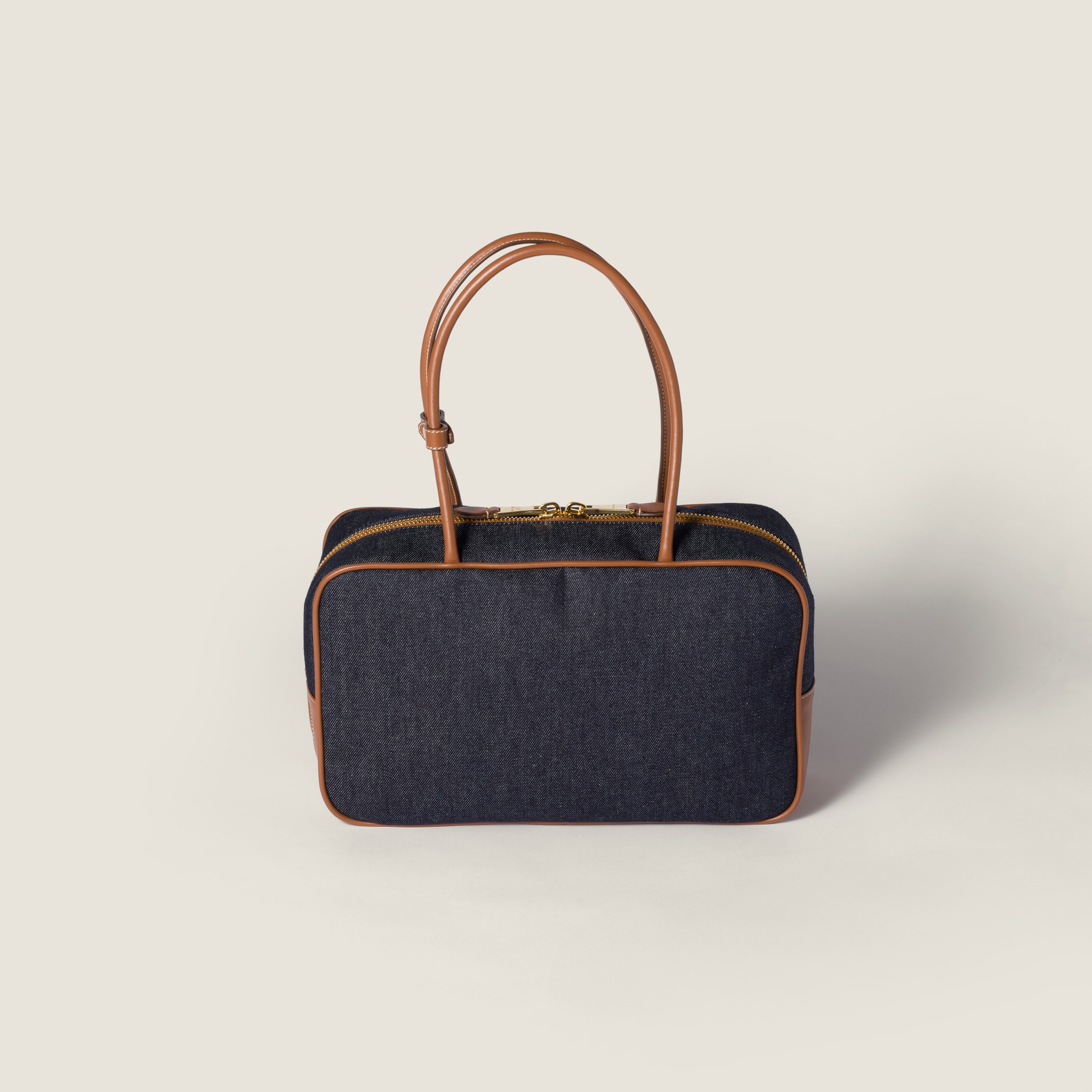 ボー デニム バッグ（ラージ）