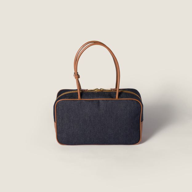 ボー デニム バッグ（ラージ）