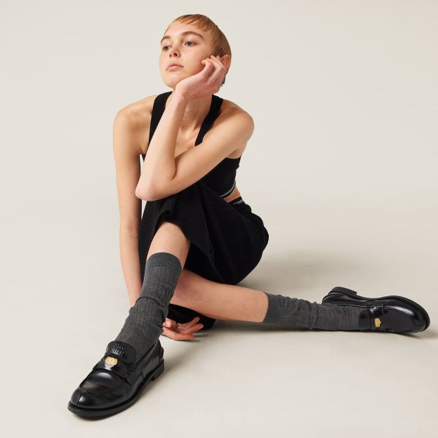 ブラッシュドレザー ペニーローファー