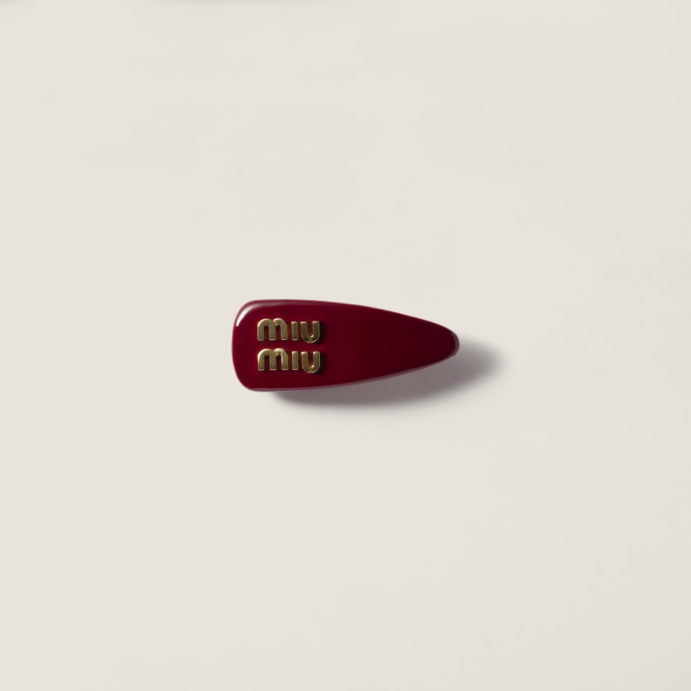 パテントレザー ヘアクリップ