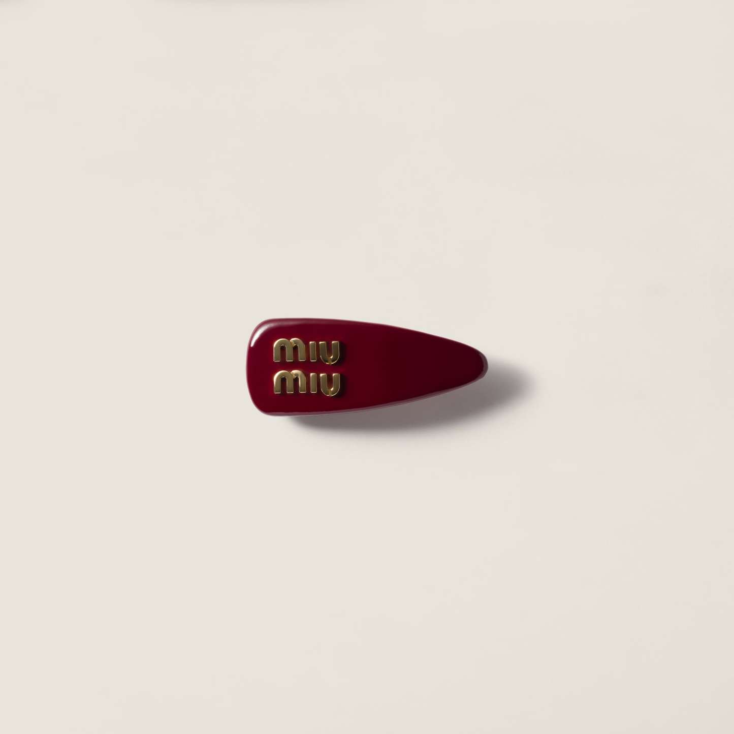 パテントレザー ヘアクリップ