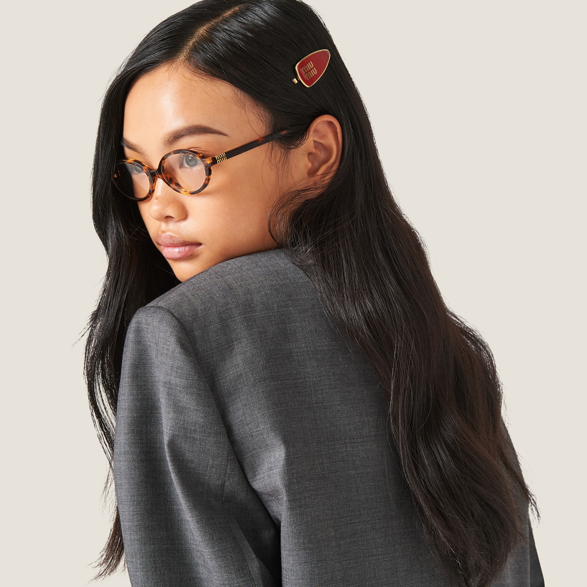 エナメルメタル ヘアクリップ