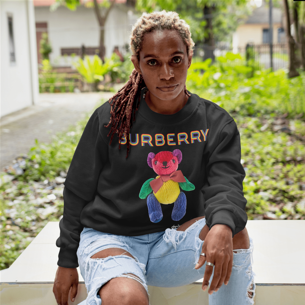 Burberry小熊アルファベットのキャラクタープリントのスウェット クル