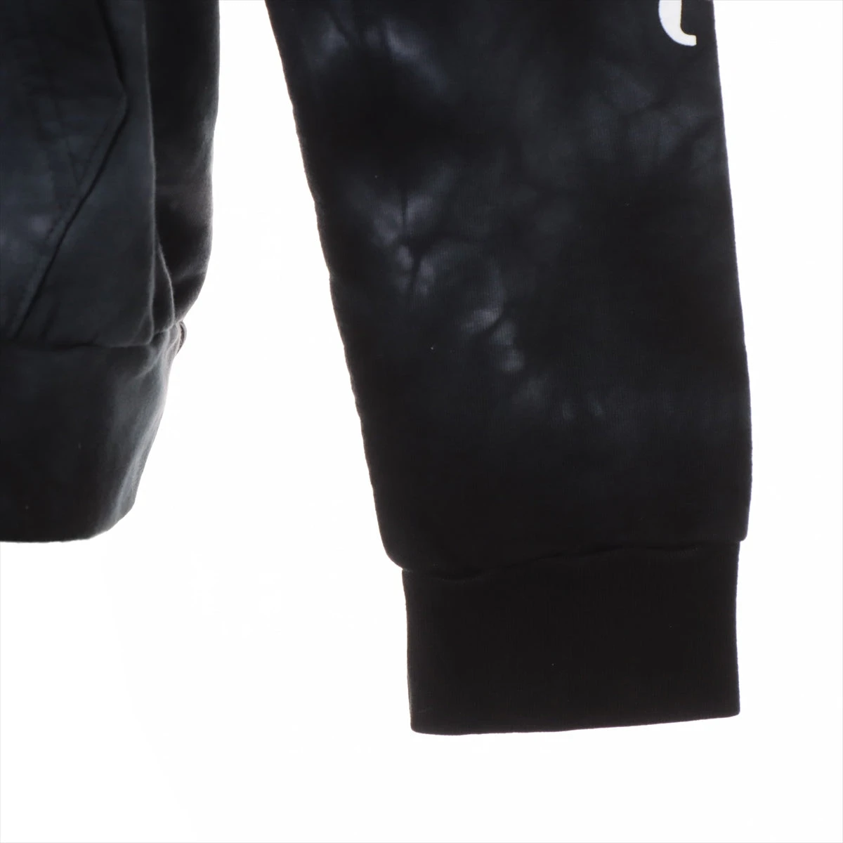 クロムハーツ パーカー コットン ブラック タイダイ ホースシュープリント