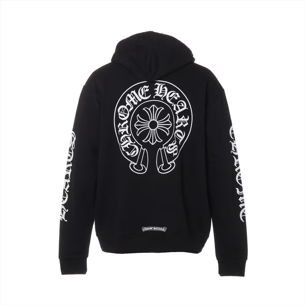 クロムハーツ パーカー コットン ブラック ホースシュー CHプラス総柄