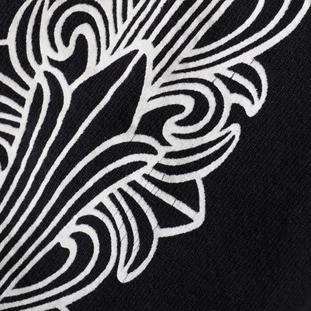 クロムハーツ マッティボーイ パーカー コットン  ブラック 袖フローラルクロス フレグランス臭あり