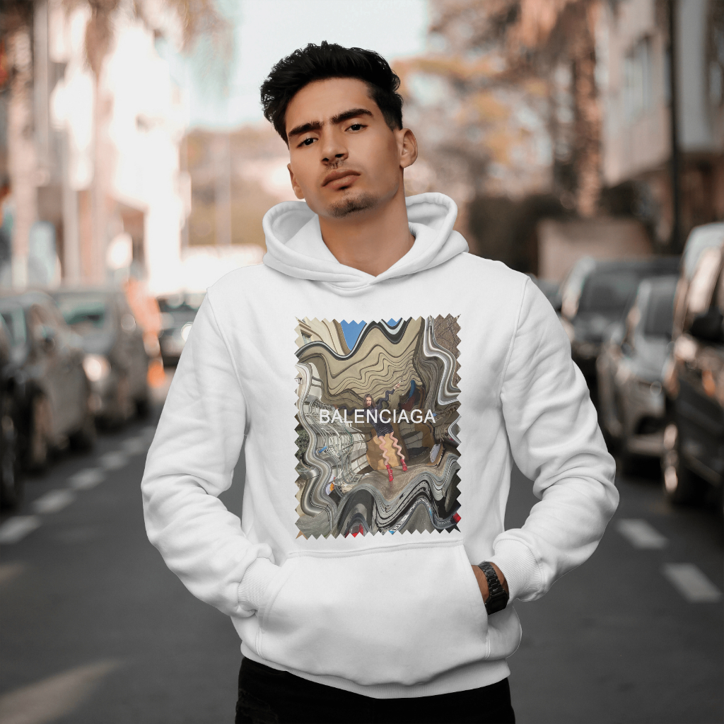 Balenciaga クラシックなアルファベットプリントのパーカー