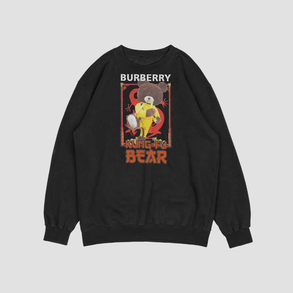Burberry小熊アルファベットのキャラクタープリントのスウェット クル