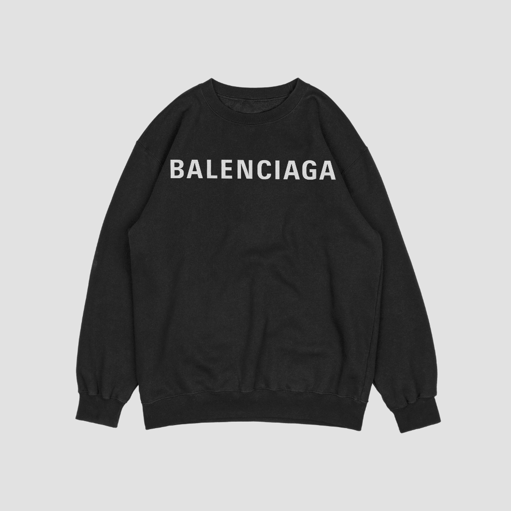 Balenciaga クラシックなレタープリントスウェット クル