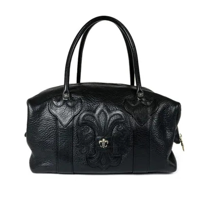 CHROME HEARTS クロムハーツ モニカ ハンドバッグ BSフレア レザー メンズ シルバー