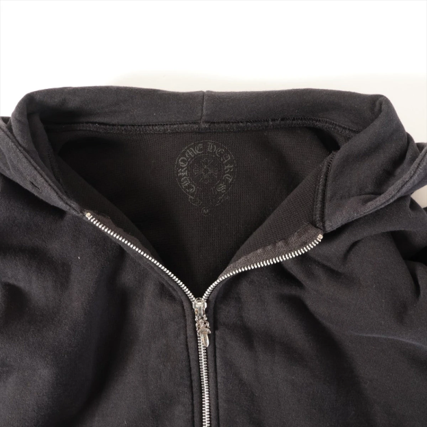 クロムハーツ ホースシュー パーカー コットン  ブラック