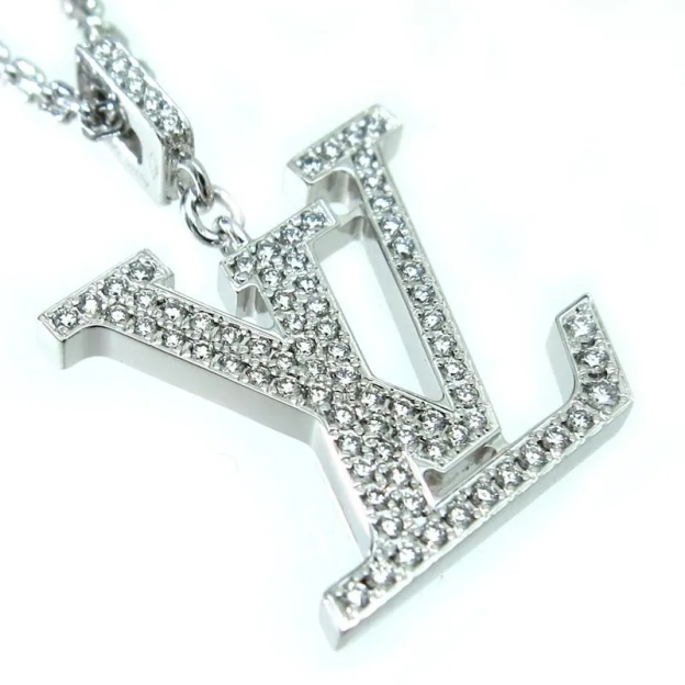 【国内発送/直営店】ネックレス パンダンティフ LV GM Q93670 モノグラム ロゴ ダイヤモンド