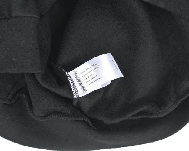 クロムハーツ パーカー コットン  ブラック ステンシルプリント オンライン限定