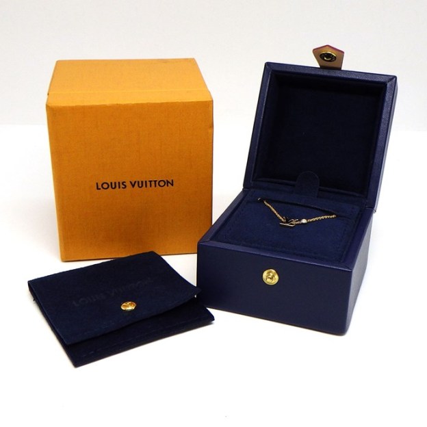 【国内発送/直営店】ルイ・ヴィトン ネックレス パンダンティフ イディール ブロッサム LV モノグラム ロゴ 1ポイント ダイヤモンド 0.03ct K18PG