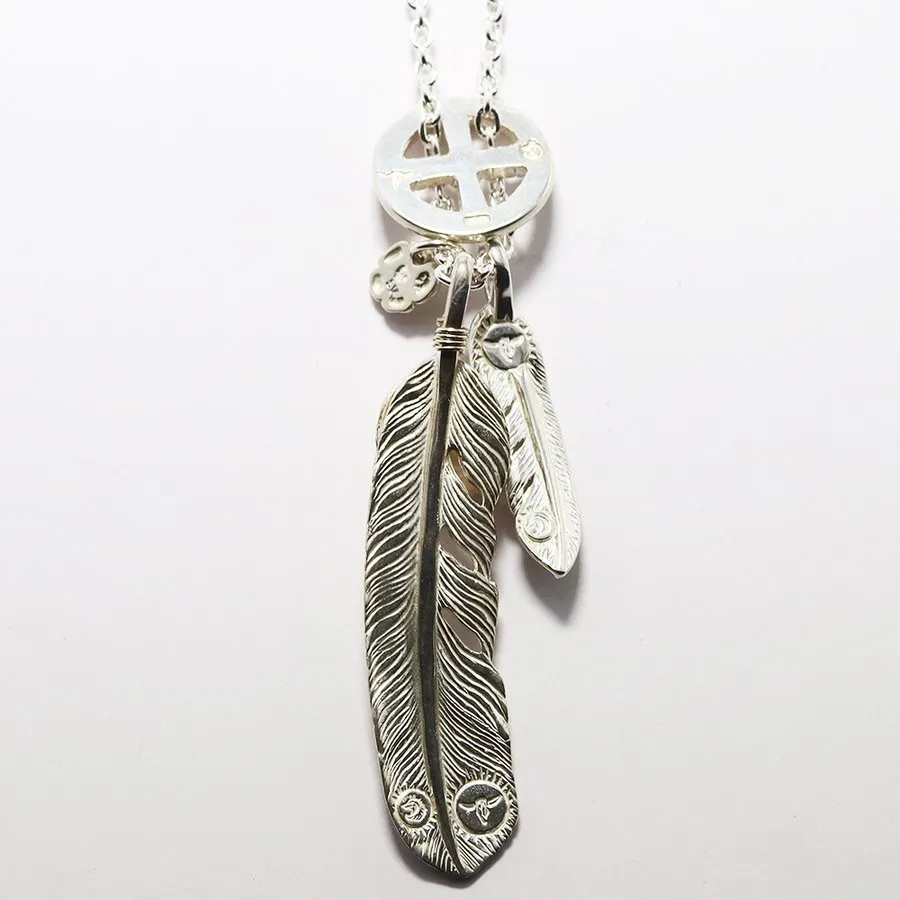 【国内発送/直営店】1点物 オリジナルカスタム1 タディアンドキング goro's ゴローズ魂継承 フェザー ネックレス メンズ シルバー925 ペンダントトップ ネックレス メンズ