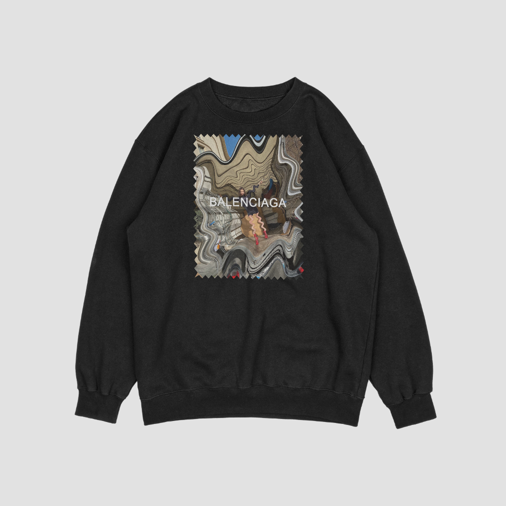Balenciaga クラシックなレタープリントスウェット クル