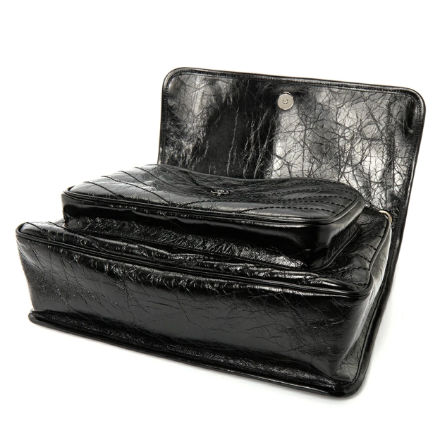 Niki Baby キルティング グロスレザー ミニショルダーバッグ