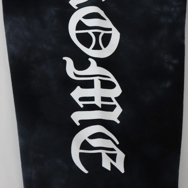 クロムハーツ パーカー コットン ブラック タイダイ ホースシュープリント