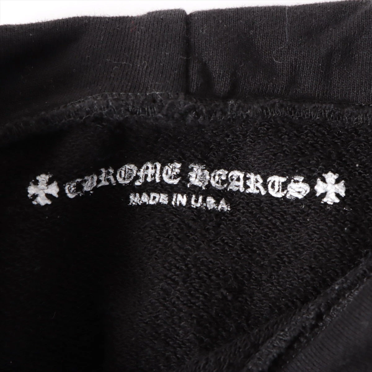 クロムハーツ パーカー コットン ブラック MATTY BOY STAY FAST RACE TEAMフーディ