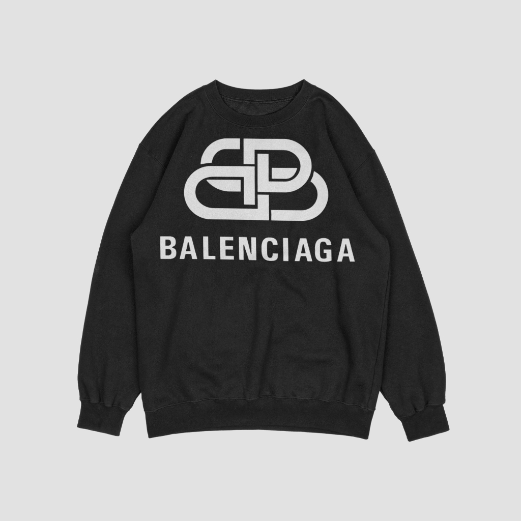 Balenciaga クラシックなレタープリントスウェット クル